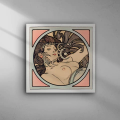Quadro Decorativo arte - Alphonse Mucha - Quadrado - 20x20cm - comprar online