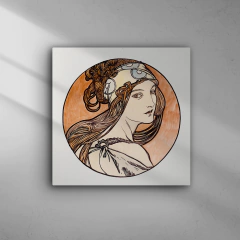 Quadro Decorativo arte - Alphonse Mucha - 2 - 20x20cm - comprar online
