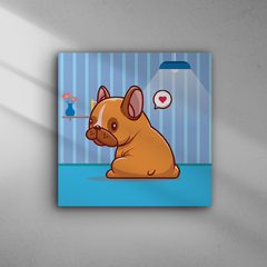 Quadro Decorativo Pet infantil - Bulldog - 20x20cm - comprar online