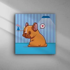Quadro Decorativo Pet infantil - Bulldog - 20x20cm - comprar online