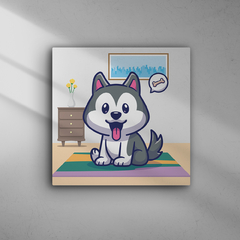 Quadro Decorativo Pet infantil - Huskye - 20x20cm - comprar online