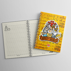 Caderno Pautado A5 Capa Dura 160 Páginas - Wire-o - Buteco dos Deuses - Um Sábado Qualquer - Fábrica de Pôster