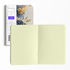 Cadernos Kit Flores com 3 unidades - Capa Flexível com Toque Aveludado, 80 Páginas cada, 20x14cm