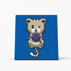Imagem do Quadro Decorativo Pet infantil Gatinho Bola de lã - 20x20cm