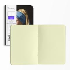 Caderno Garota com Brinco de Pérola Capa Flexível Toque Aveludado 80 Páginas 20x14cm na internet
