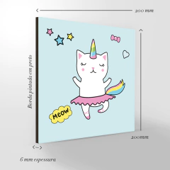 Quadro Decorativo - Infantil - 2D Gato azul na internet