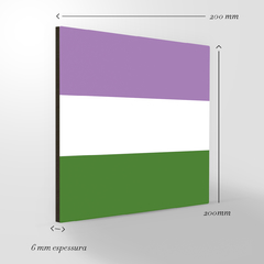 Quadro Decorativo - Bandeiras - Gender Queer - Fábrica de Pôster