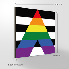 Quadro Decorativo - Bandeiras - Heterossexual aliado - Fábrica de Pôster