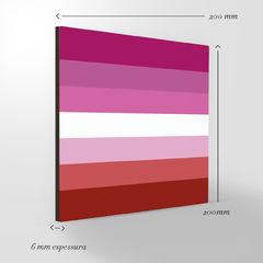 Quadro Decorativo - Bandeiras - Lésbica - Fábrica de Pôster