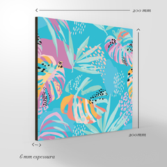 Quadro Decorativo - Floral - Mundo azul - Fábrica de Pôster