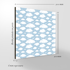 Quadro Decorativo - Infantil - Pattern Nuvens Azul na internet