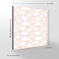 Quadro Decorativo - Infantil - Pattern Nuvens Rosa na internet