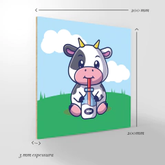 Quadro Decorativo Pet infantil - Vaquinha - 20x20cm na internet