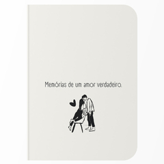 Caderno sem Pauta A5 Capa Flexível 80 Páginas 20x14cm - Dia dos Namorados - Memórias de um Amor