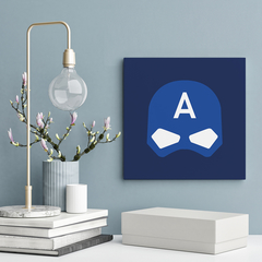 Quadro Decorativo Super herói - Capitão américa - 20x20cm - Fábrica de Pôster