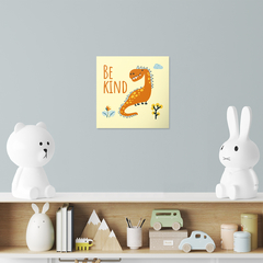Quadro Decorativo - Infantil - 2D Dinossauro Be Kind - Fábrica de Pôster