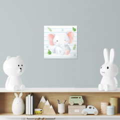 Quadro Decorativo - Infantil - Aquarela Elefante - Fábrica de Pôster