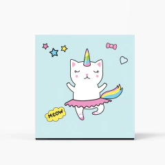 Quadro Decorativo - Infantil - 2D Gato azul - comprar online