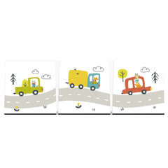 Quadro Decorativo - Infantil - Estrada 3 quadros