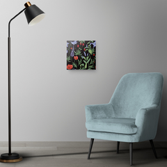 Quadro Decorativo - Floral - Preto e verde - comprar online