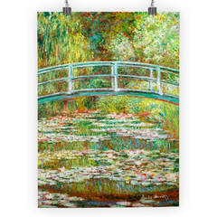 Pôster Ponte sobre uma Lagoa de Lírios d’Água de Monet - Tamanho A3