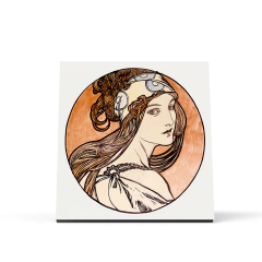 Quadro Decorativo arte - Alphonse Mucha - 2 - 20x20cm