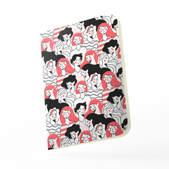 Caderno "Mulheres" Capa Flexível com Toque Aveludado, 80 Páginas, 20x14cm na internet