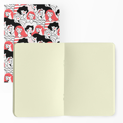 Caderno "Mulheres" Capa Flexível com Toque Aveludado, 80 Páginas, 20x14cm - comprar online