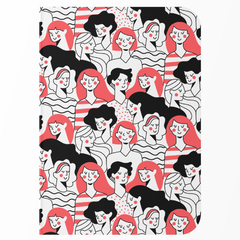 Caderno "Mulheres" Capa Flexível com Toque Aveludado, 80 Páginas, 20x14cm