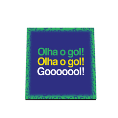 Quadro Decorativo Copa do Mundo - Olha o Gol - 20x20cm