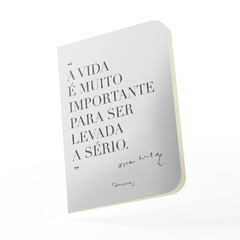Caderno Frase Oscar Wilde Capa Flexível Toque Aveludado 80 Páginas 20x14cm - Fábrica de Pôster