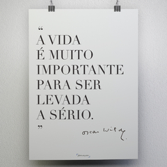 Pôster Frase de Oscar Wilde - Tamanho A3 - comprar online