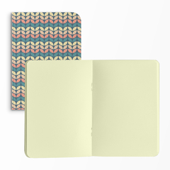Caderno Pattern cor pastel Capa Flexível Toque Aveludado 80 Páginas 20x14cm - Fábrica de Pôster