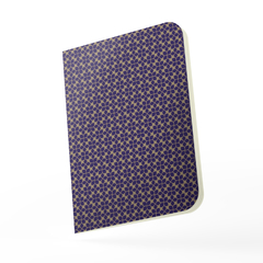 Caderno "Pattern Azul e amarelo" Capa Flexível com Toque Aveludado, 80 Páginas, 20x14cm na internet