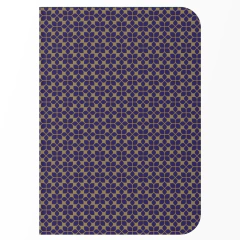 Caderno "Pattern Azul e amarelo" Capa Flexível com Toque Aveludado, 80 Páginas, 20x14cm