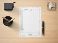 Bloco Planner Diário Art Déco 75 folhas tamanho A5 na internet