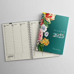 Planner Agenda - 2025 - Floral Claro - Capa dura 160 Páginas na internet