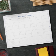 Bloco Planner Mensal Art Déco 50 folhas tamanho A4 - comprar online