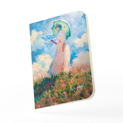 Caderno "O Passeio" Claude Monet - Capa Flexível com Toque Aveludado, 80 Páginas, 20x14cm - Fábrica de Pôster