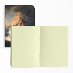 Caderno "Tempestade no mar da Galileia" de Rembrandt Capa Flexível Toque Aveludado 80 Páginas 20x14cm - Fábrica de Pôster