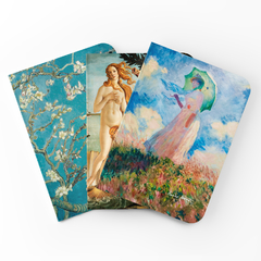 Cadernos de Arte Kit com 3 unidades - Capa Flexivel com Toque Aveludado, 80 Páginas, 20x14cm