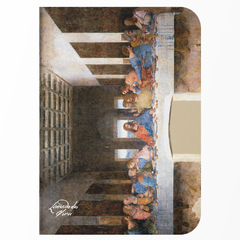 Caderno "A Última Ceia" de Leonardo da Vinci Capa Flexível Toque Aveludado 80 Páginas 20x14cm