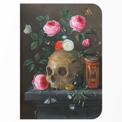 Caderno "Vanitas Still Life" de Jan van Kessel the Elder Capa Flexível Toque Aveludado 80 Páginas 20x14cm