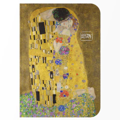 Caderno "O Beijo" de Gustav Klimt Capa Flexível Toque Aveludado 80 Páginas 20x14cm