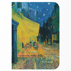 Caderno "Bar com mesa" Van Gogh - Capa Flexível com Toque Aveludado, 80 Páginas, 20x14cm