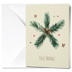Cartão de Natal - 5 unidades com envelopes - tamanho 10x15cm - kit Natal Verdes - comprar online
