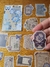 Adesivos de cartas e flores papel de washi 30un.