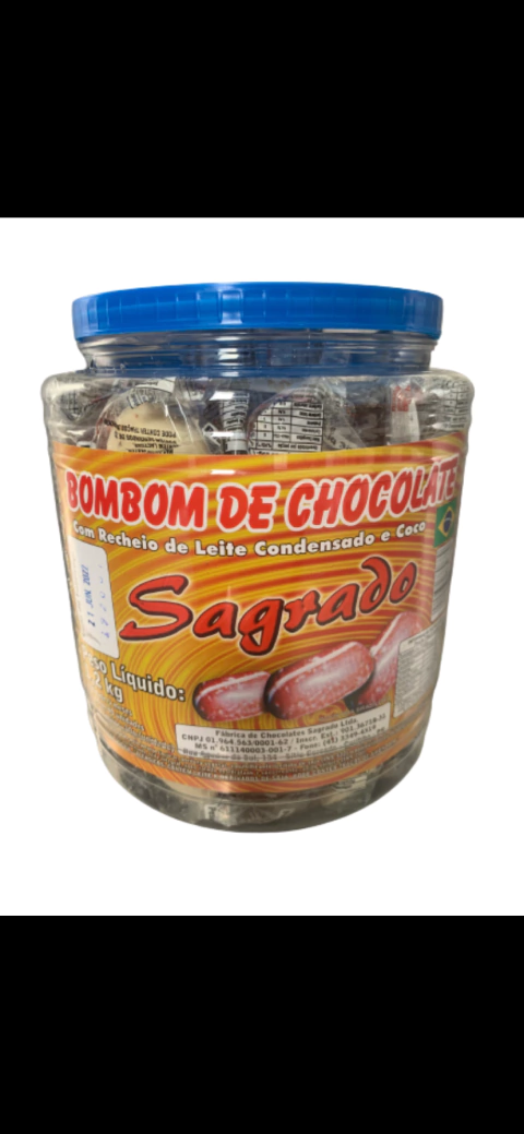 Bombom Recheado Leite Condensado e Côco - 5 Meses de Válidade - Embalagem Segura - Não Estraga