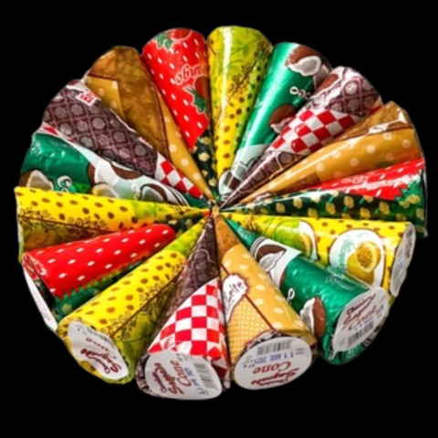 Kit Revenda Cones Trufados 90 Unidades de 57g