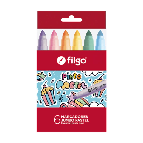 Marcador Filgo Pinto Jumbo Pastel x6